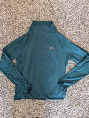 REI Co-op Swiftland Thermal Hybrid Grid Fleece Pullover in Teal